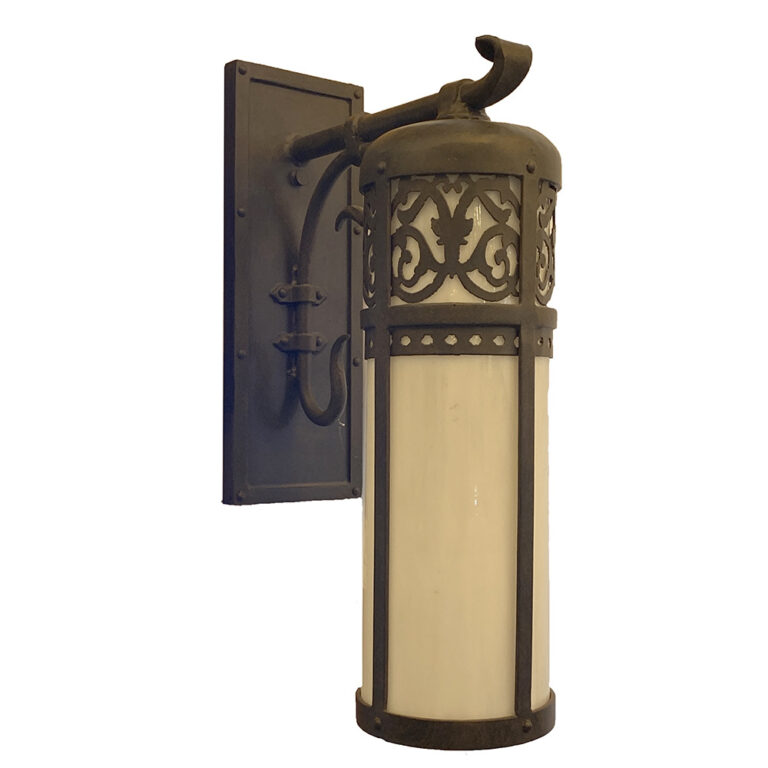 Wrought Iron Outdoor Wall Bracket Lights - SH Studios - Outdoor Wall Bracket Lights