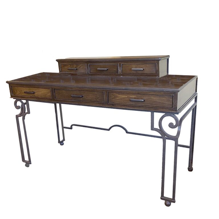 wood & metal desk